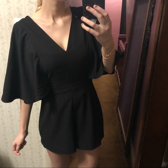 romper with cape sleeve